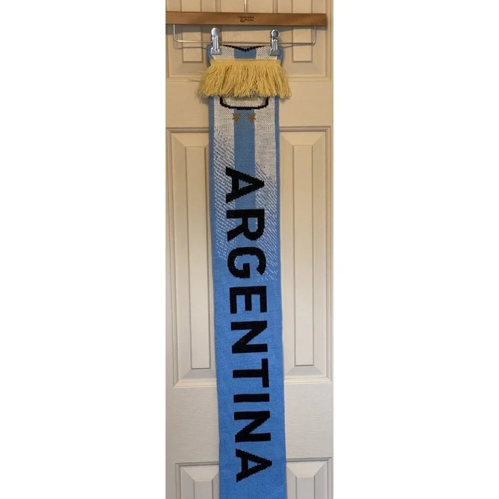 Argentina National Soccer Team Scarf Blue White Adidas Football 6x55